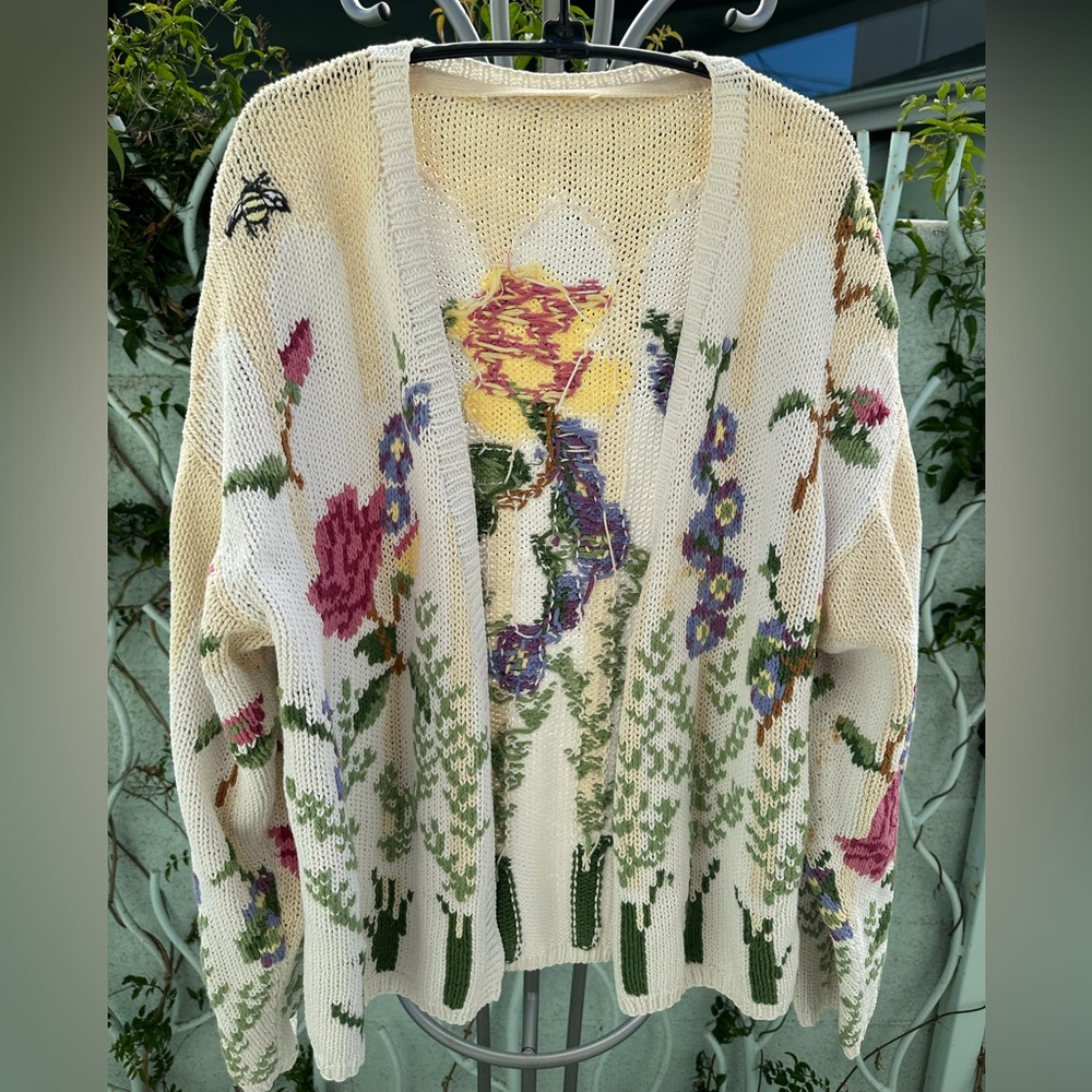 Floral HandKnit Women's Sweater